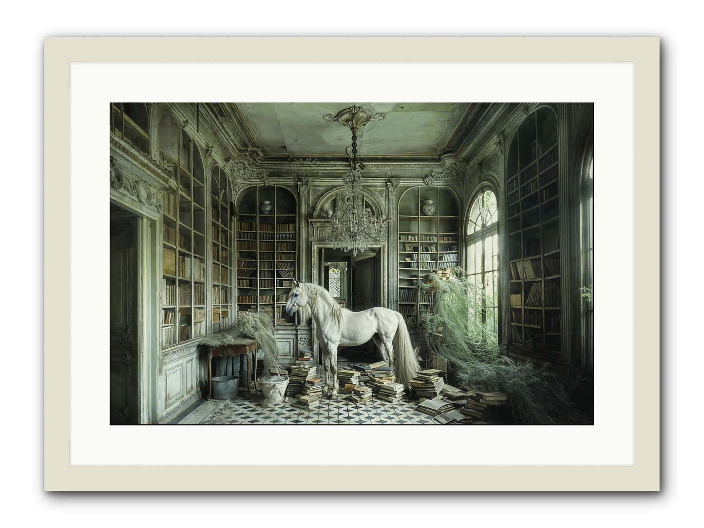 The Forgotten Pavilion -- Framed Print - White 24x16