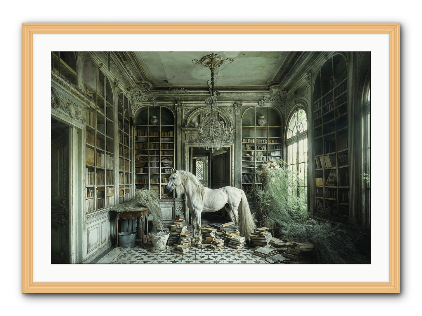 The Forgotten Pavilion -- Framed Print - Natural 36x24
