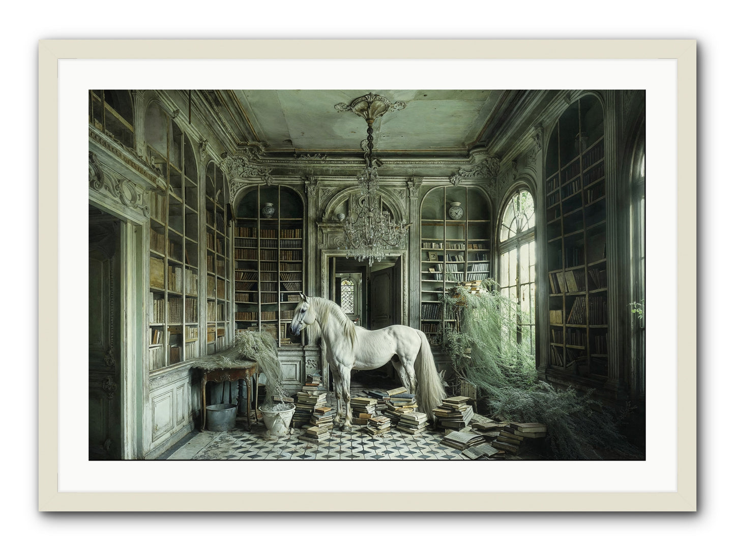 The Forgotten Pavilion -- Framed Print - White 36x24