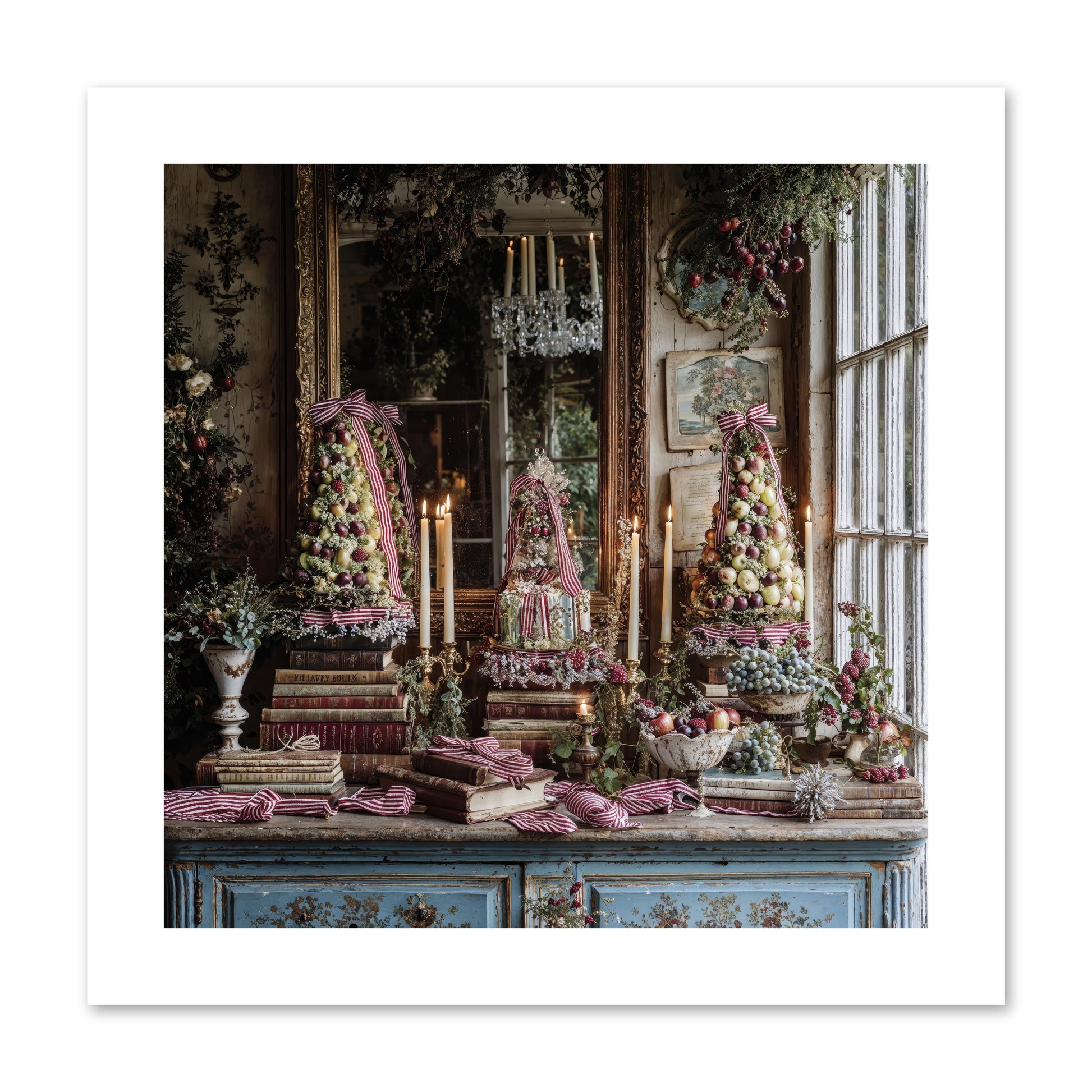 The Fox & Pheasant Winter Ball -- Paper Print 10x10