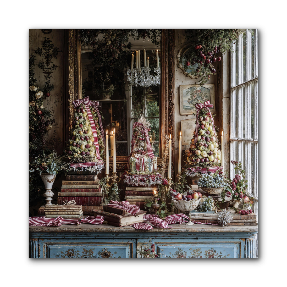 The Fox & Pheasant Winter Ball -- Wrapped Canvas 10x10