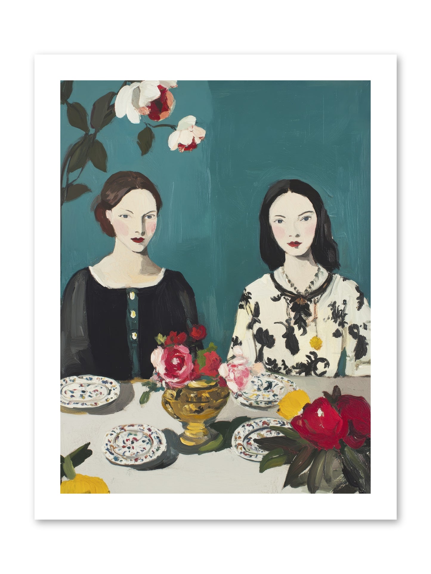 The French Table -- Paper Print 12x16