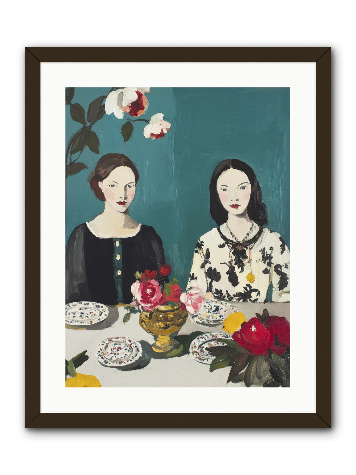 The French Table -- Framed Print - Black 18x24
