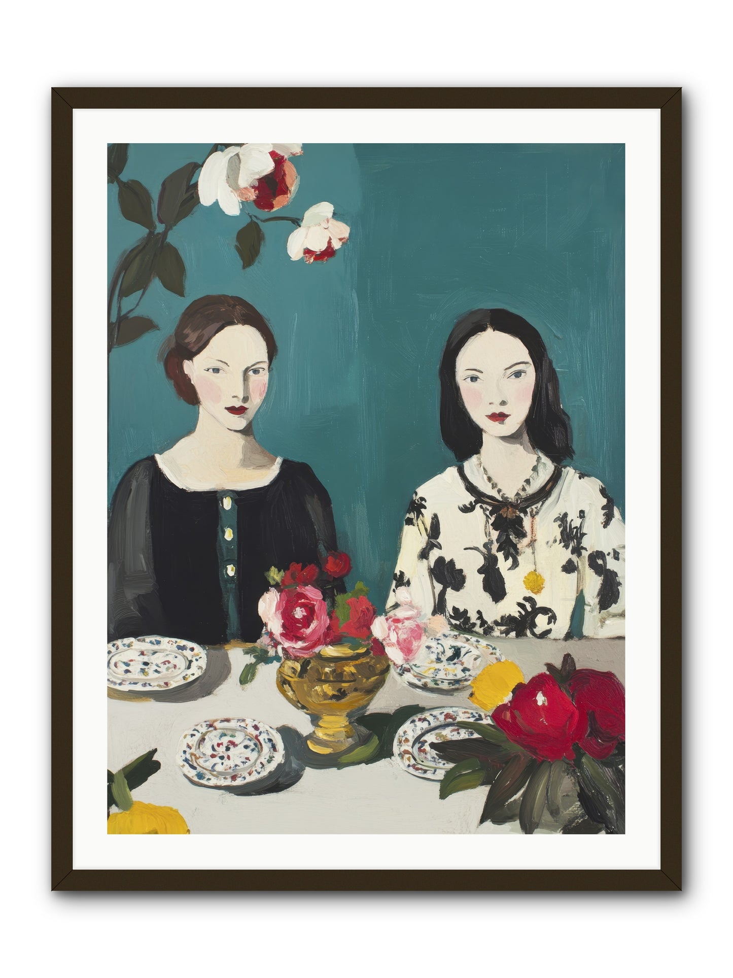 The French Table -- Framed Print - Black 30x40