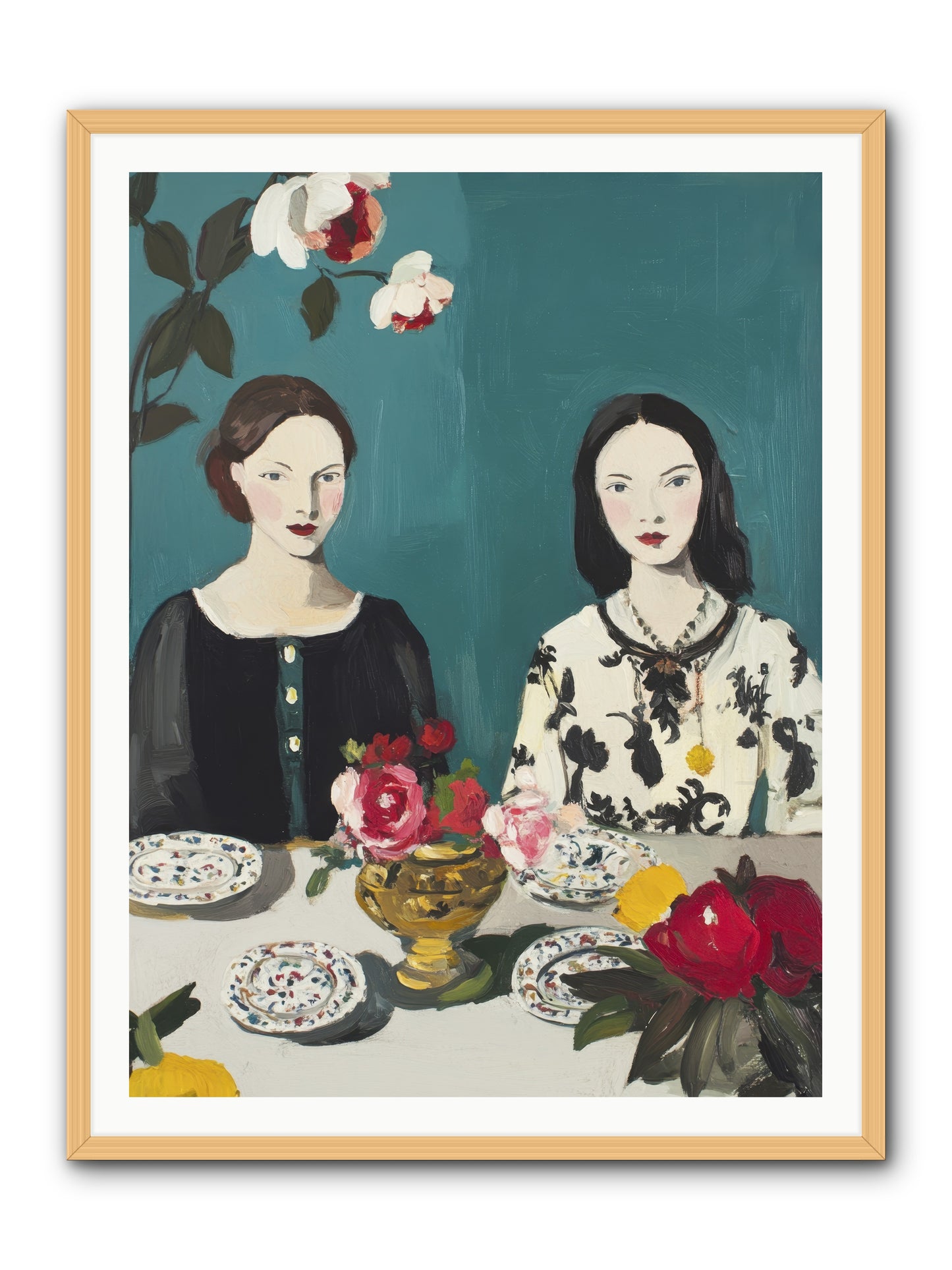 The French Table -- Framed Print - Natural 36x48