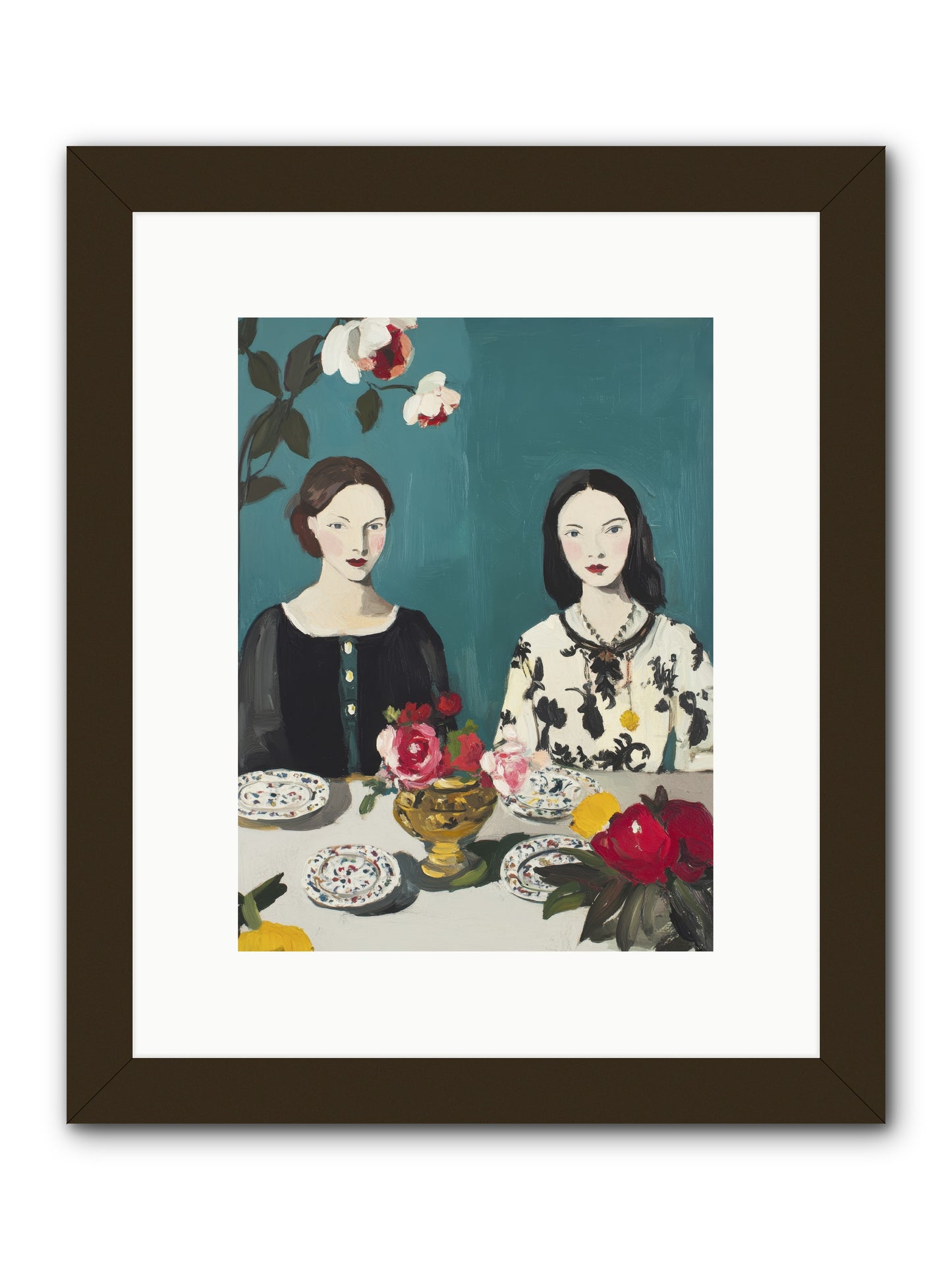 The French Table -- Framed Print - Black 9x12