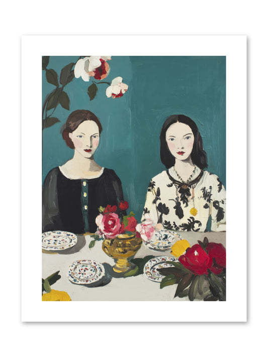 The French Table -- Paper Print 9x12
