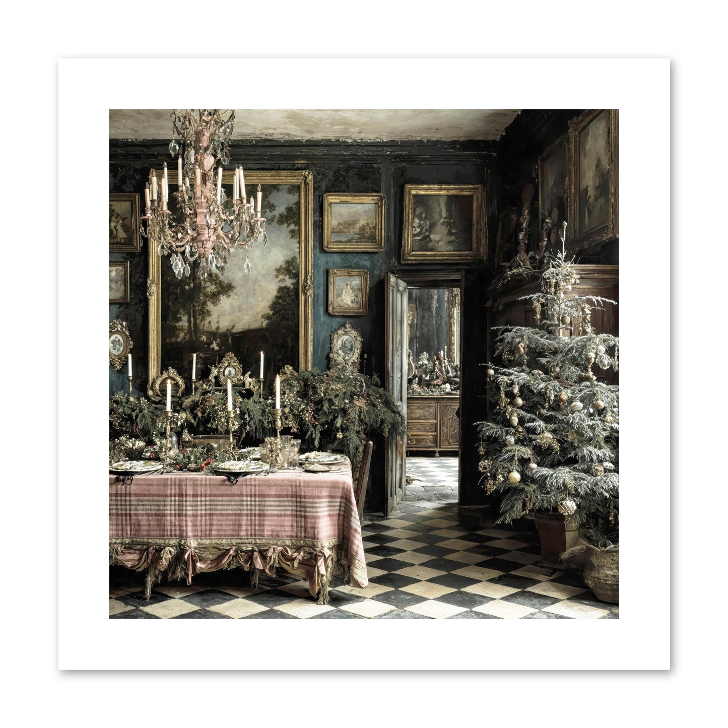 The Frost-Kissed Reverie -- Loose Canvas Print 10x10