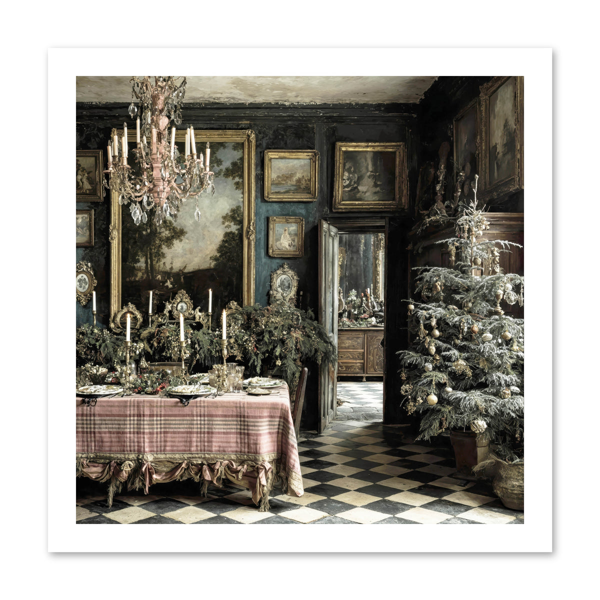 The Frost-Kissed Reverie -- Loose Canvas Print 16x16