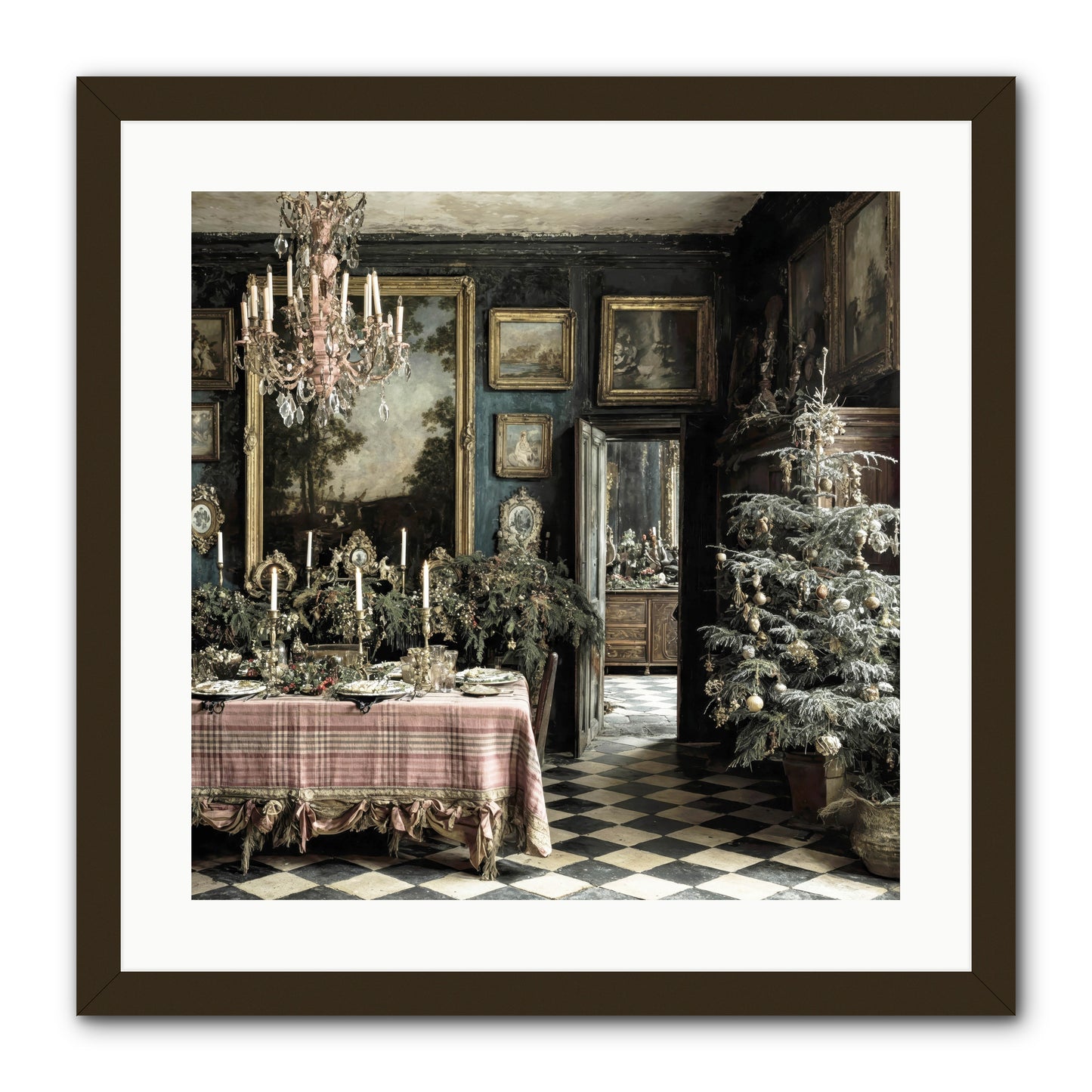 The Frost-Kissed Reverie -- Framed Print - Black 20x20