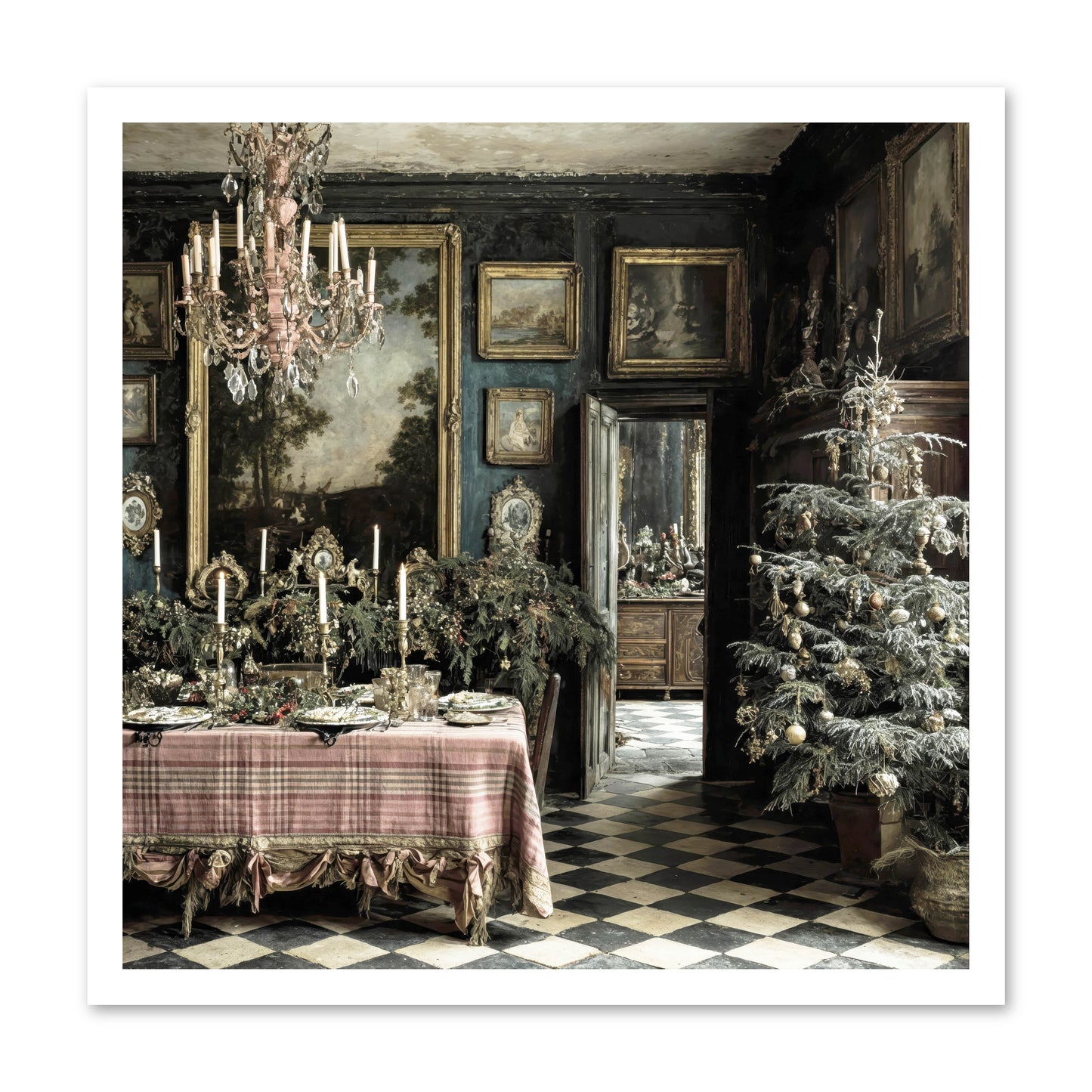 The Frost-Kissed Reverie -- Loose Canvas Print 24x24