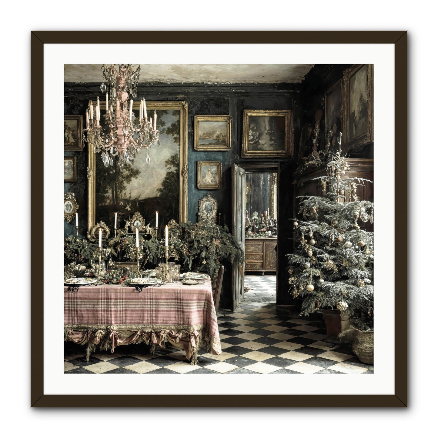 The Frost-Kissed Reverie -- Framed Print - Black 30x30