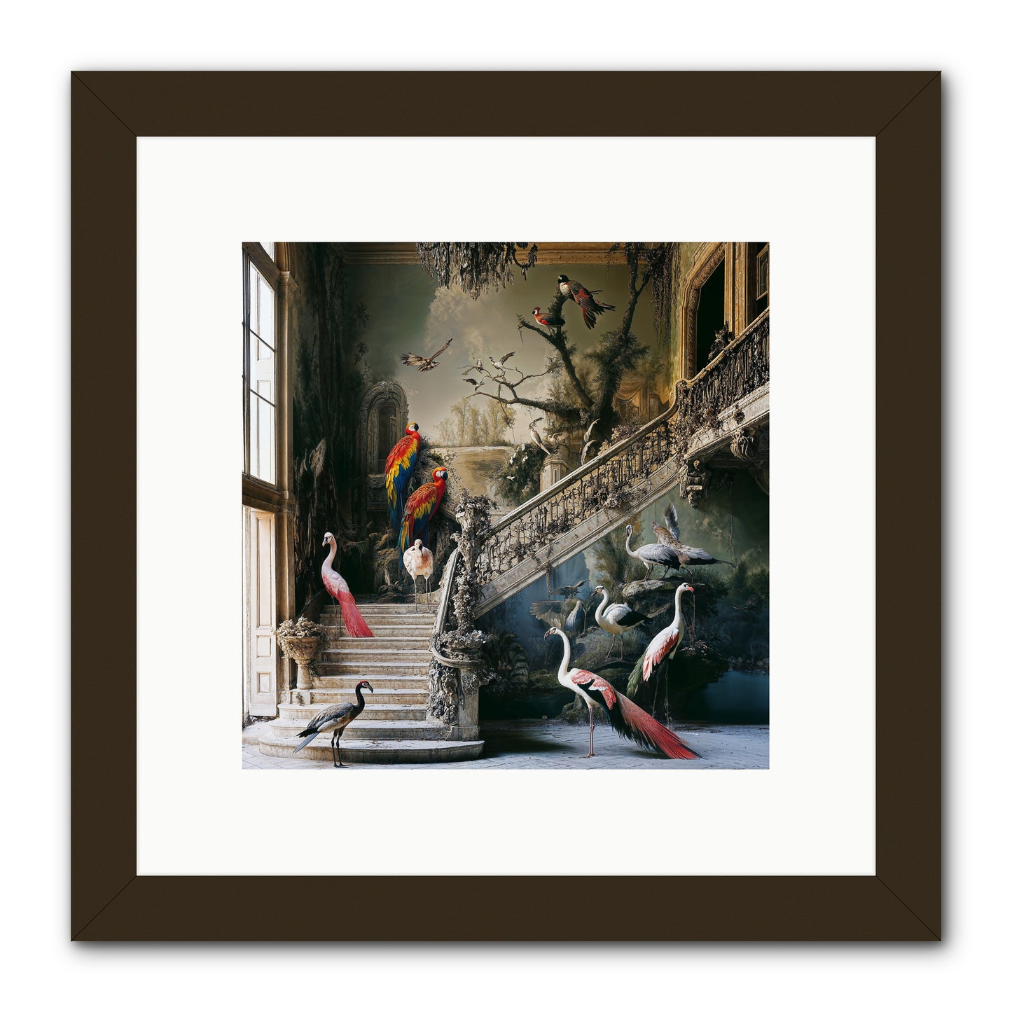 The Garden Party -- Framed Print - Black 10x10