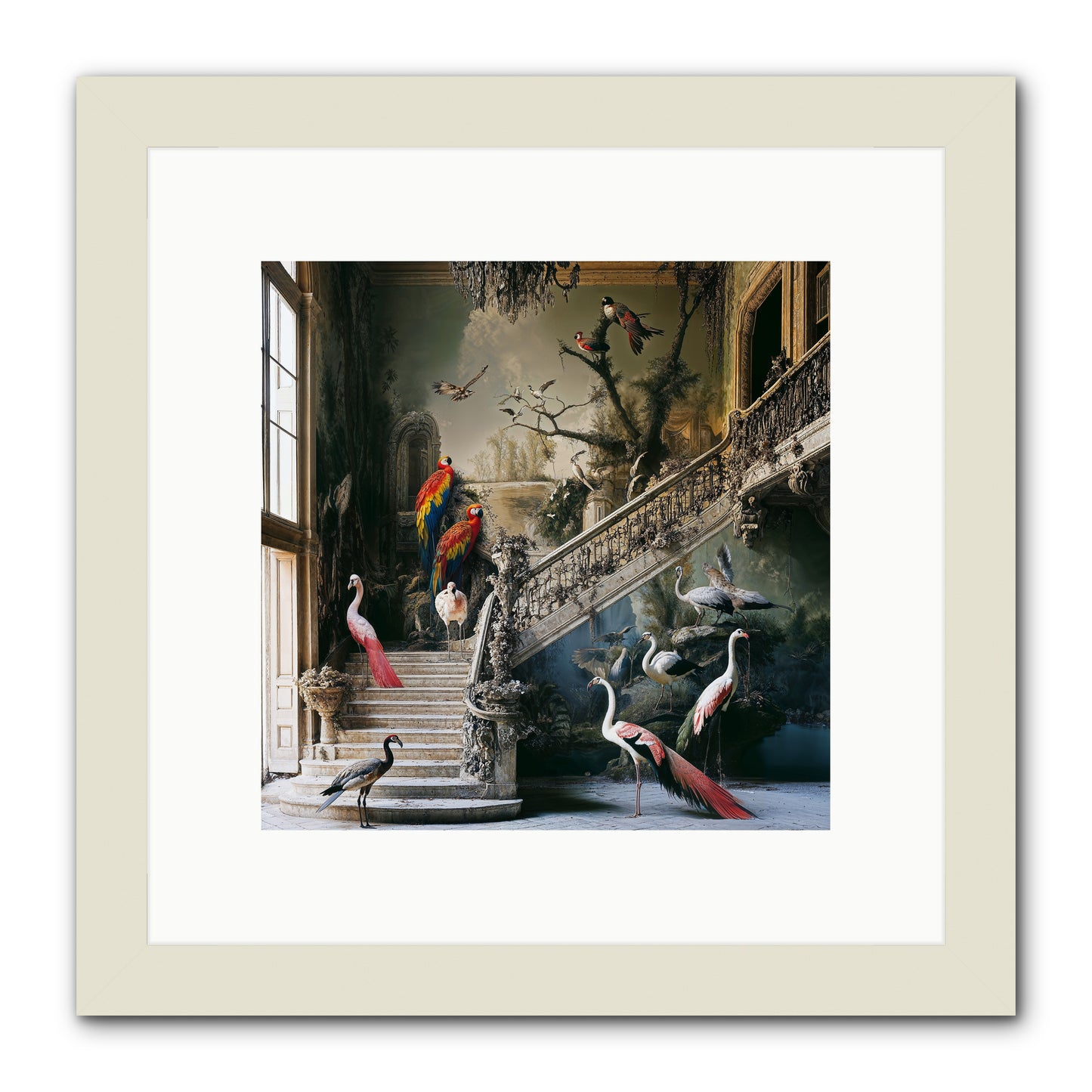The Garden Party -- Framed Print - White 10x10