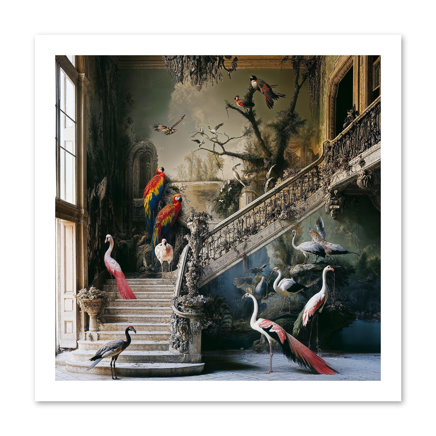 The Garden Party -- Loose Canvas Print 16x16