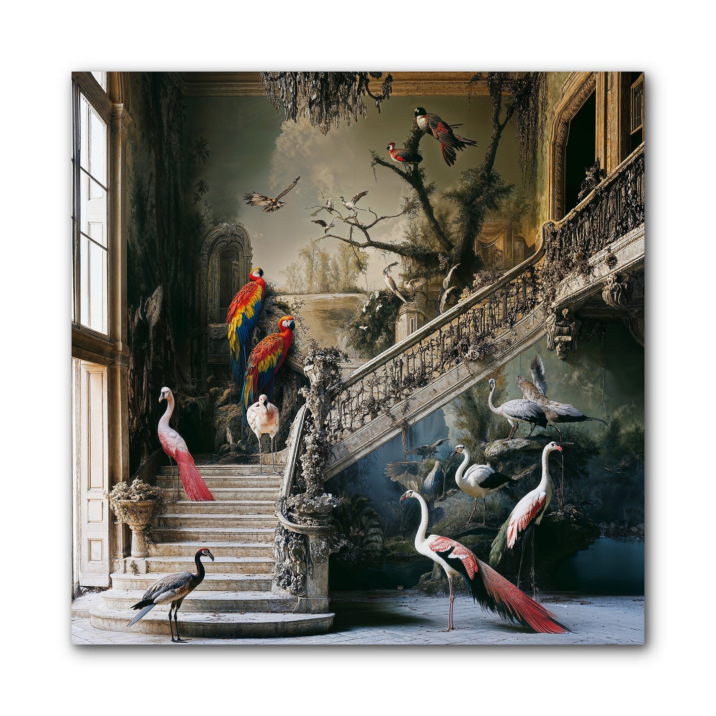 The Garden Party -- Wrapped Canvas 10x10