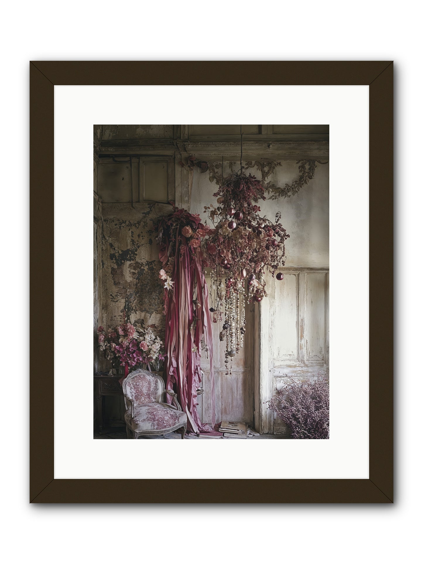 The Garden Slept -- Framed Print - Black 12x16