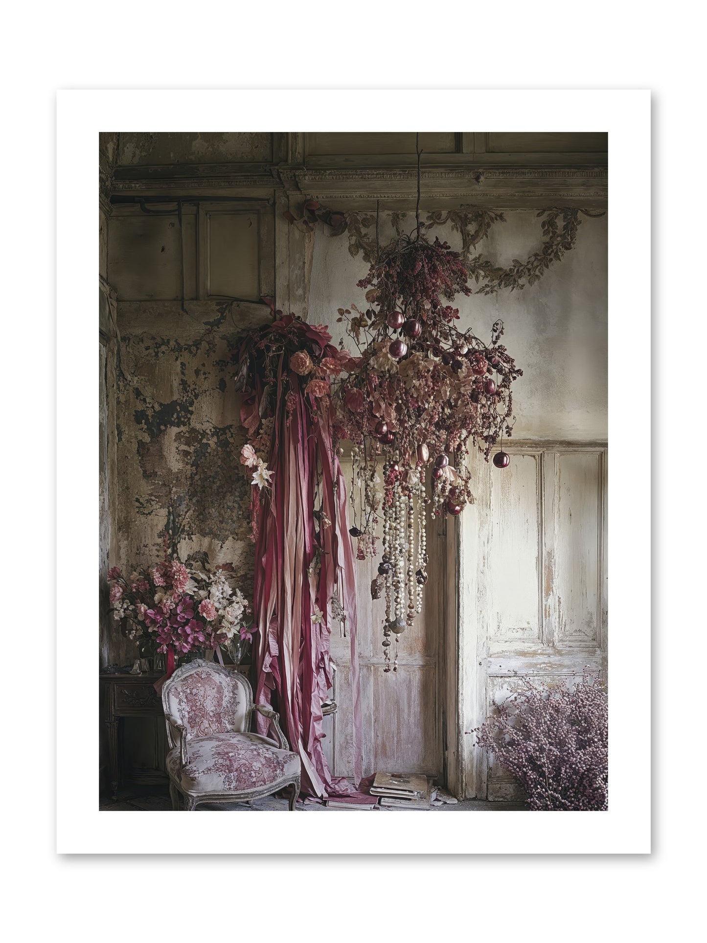 The Garden Slept -- Paper Print 12x16