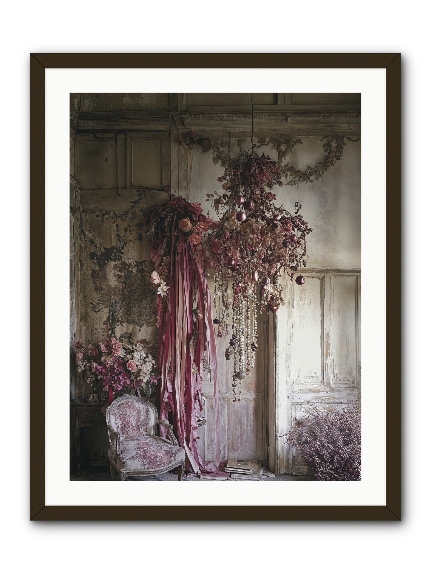 The Garden Slept -- Framed Print - Black 24x32