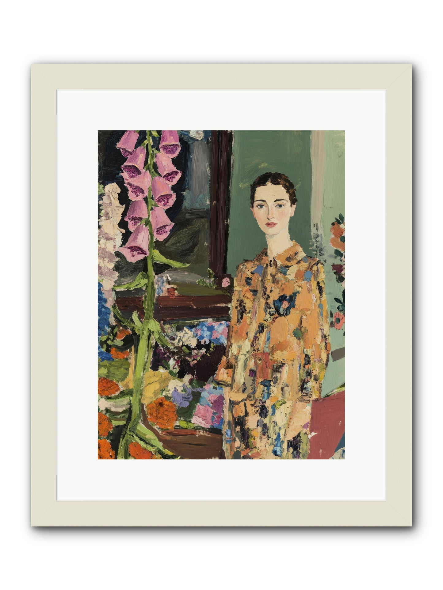 The Garden That Saves Me -- Framed Print - White 12x16