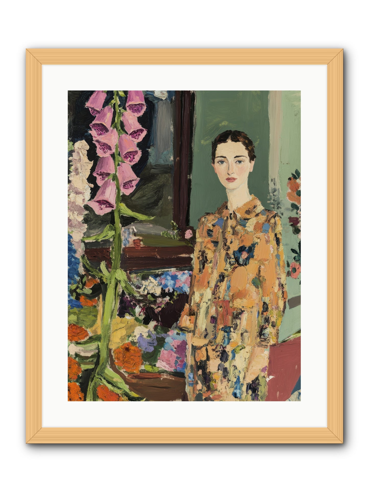 The Garden That Saves Me -- Framed Print - Natural 18x24
