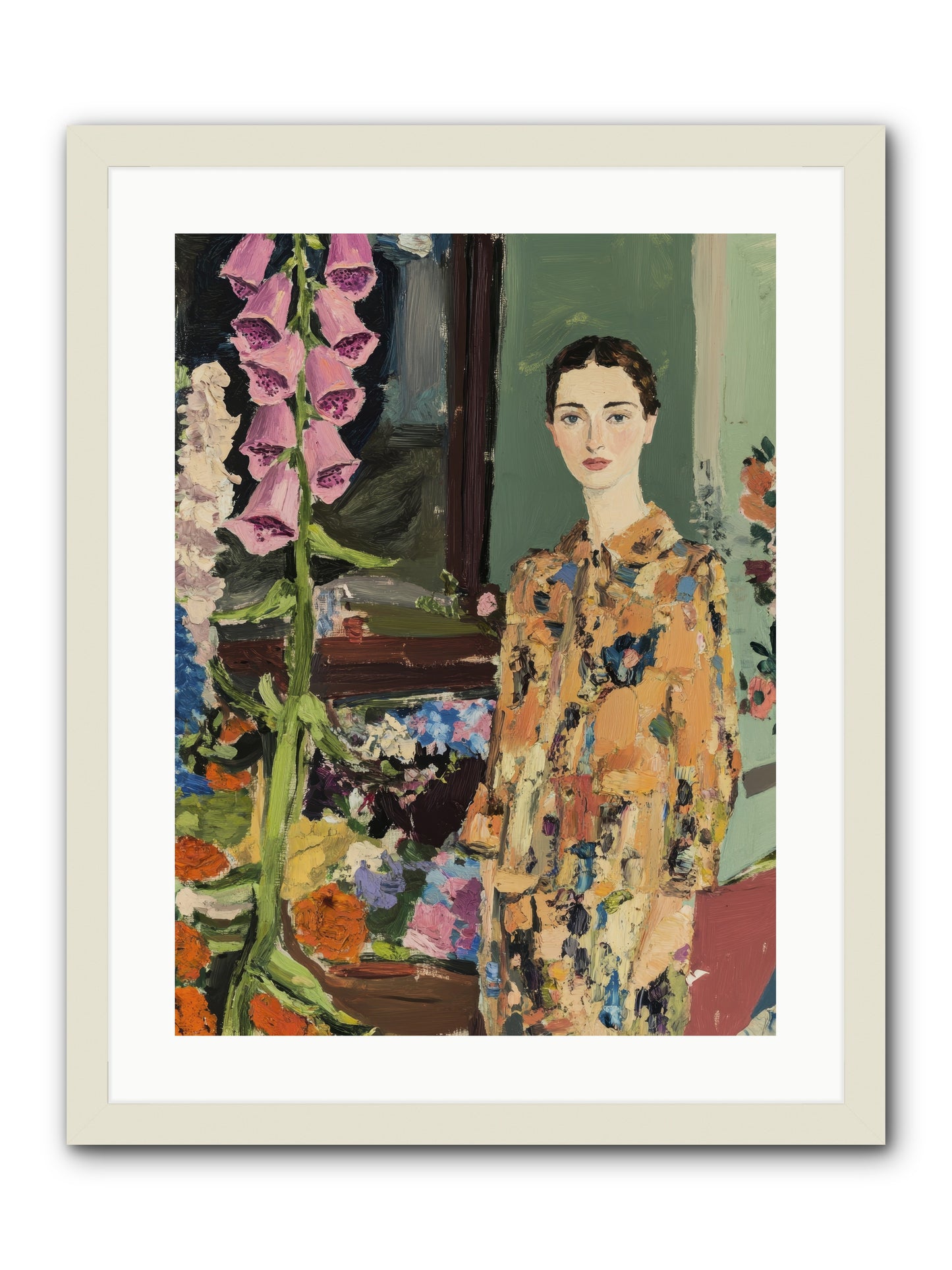 The Garden That Saves Me -- Framed Print - White 18x24