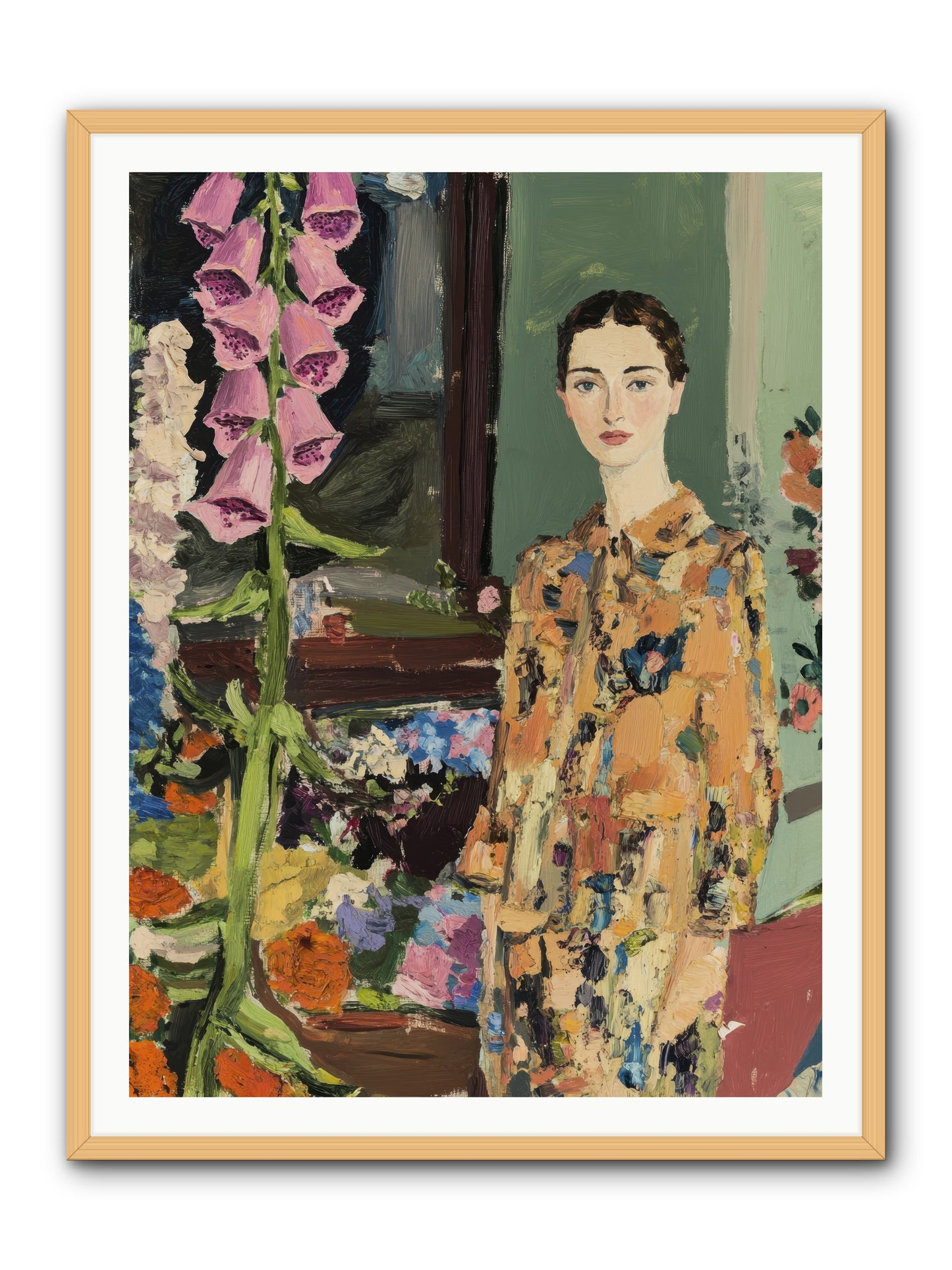 The Garden That Saves Me -- Framed Print - Natural 36x48