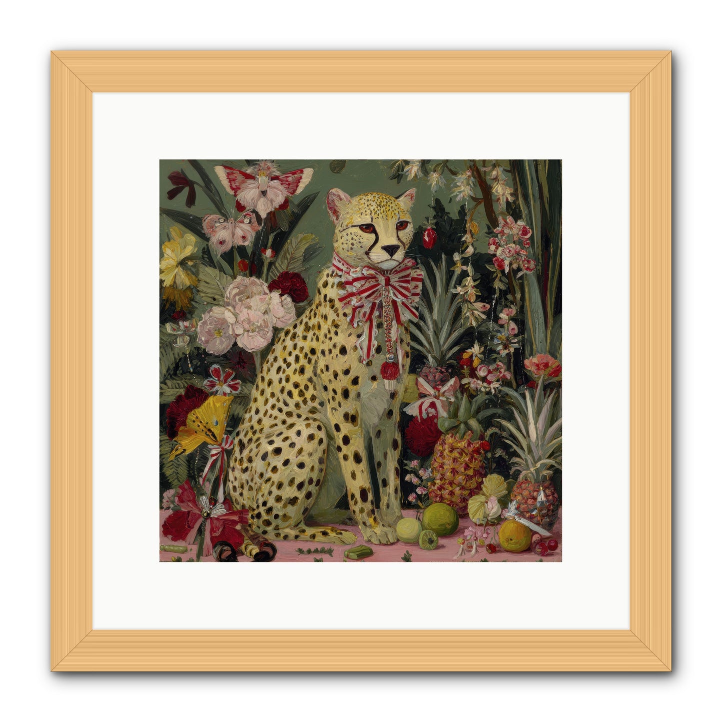 The Garden’s Quiet Spell -- Framed Print - Natural 12x12