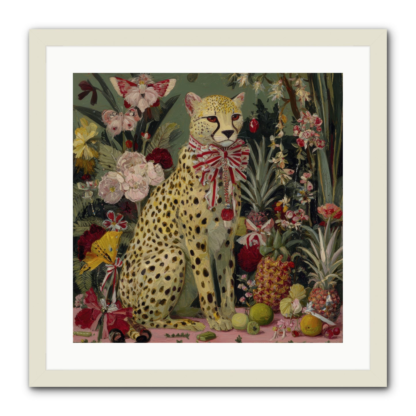 The Garden’s Quiet Spell -- Framed Print - White 20x20