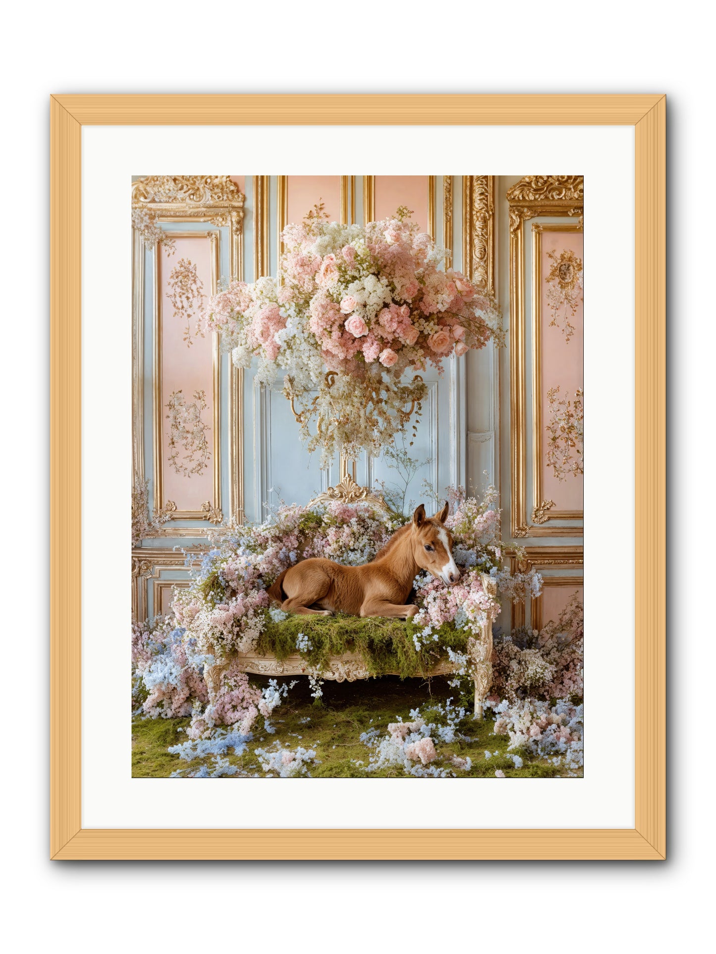 The Garden's Young Prince -- Framed Print - Natural 18x24