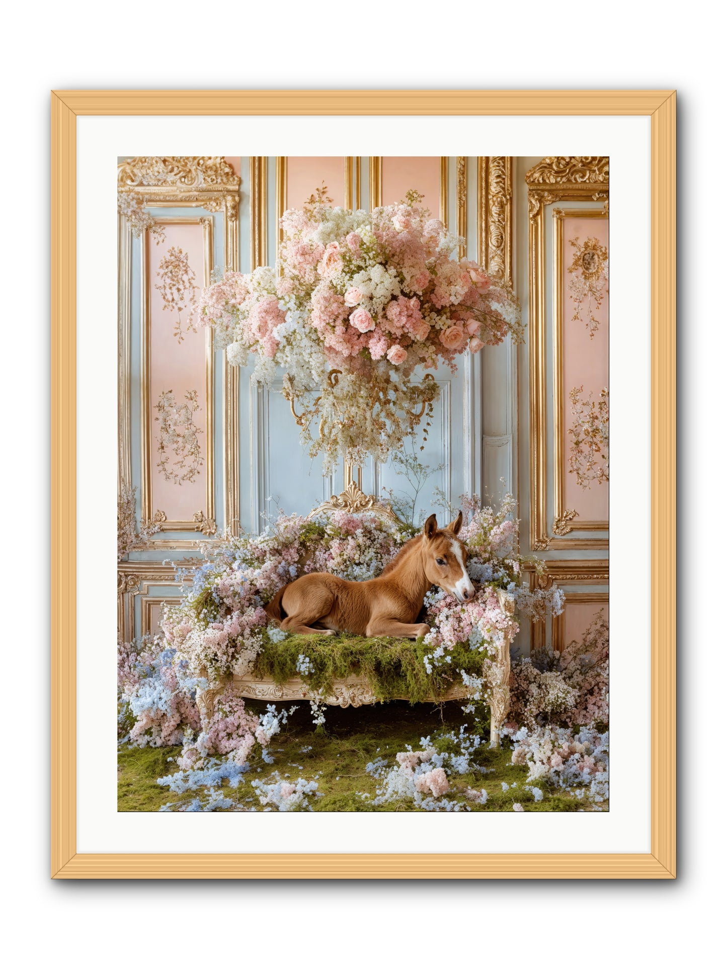 The Garden's Young Prince -- Framed Print - Natural 24x32
