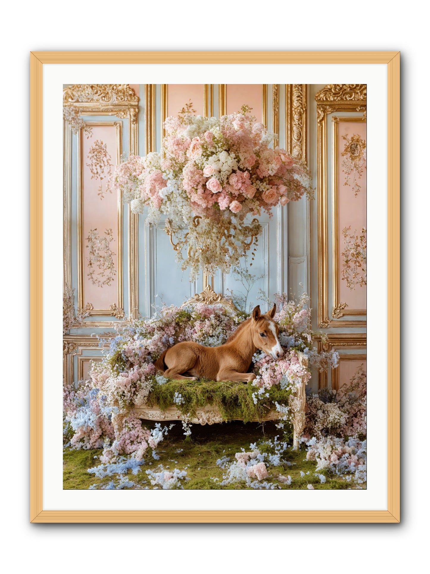 The Garden's Young Prince -- Framed Print - Natural 30x40