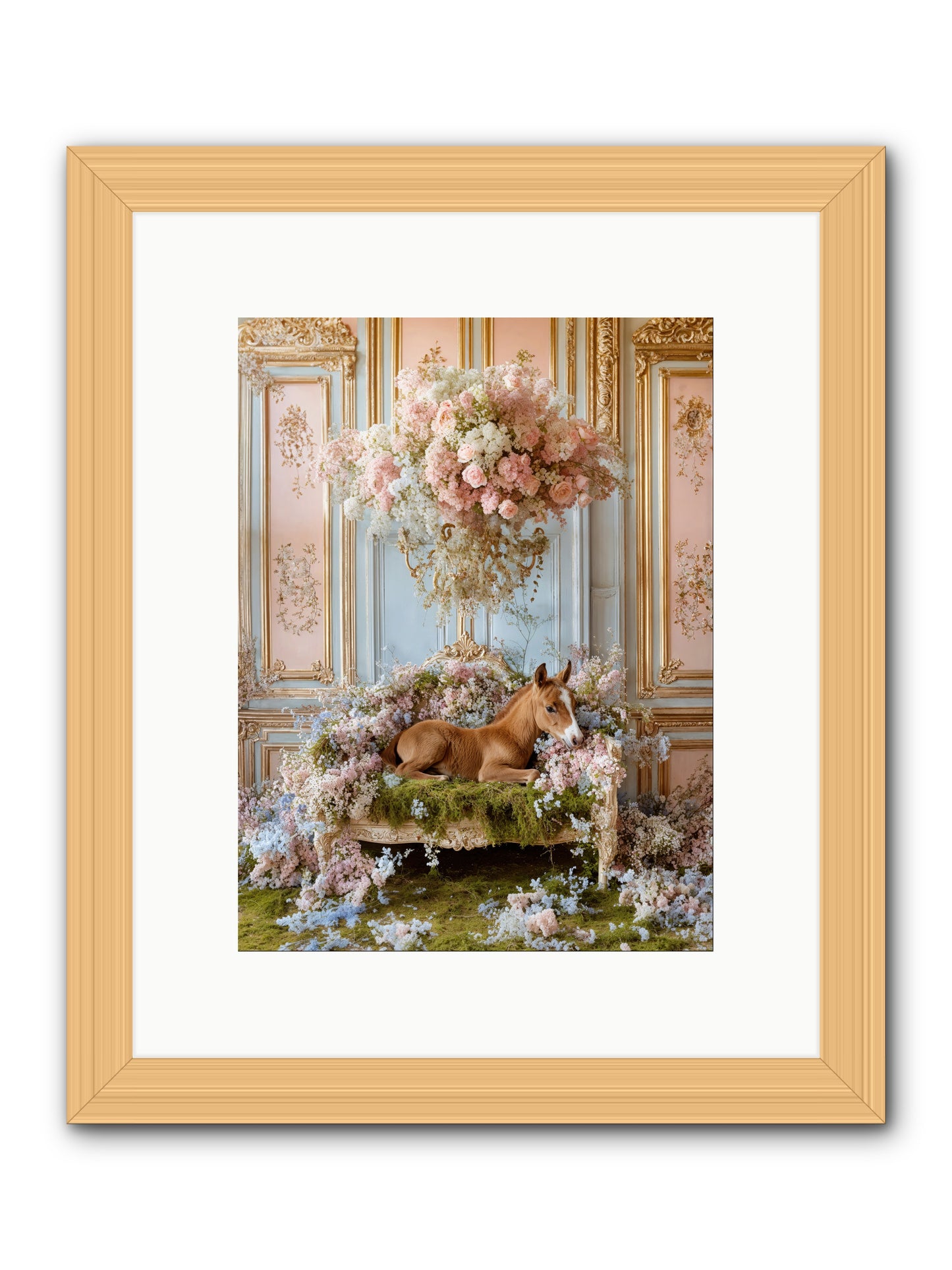 The Garden's Young Prince -- Framed Print - Natural 9x12