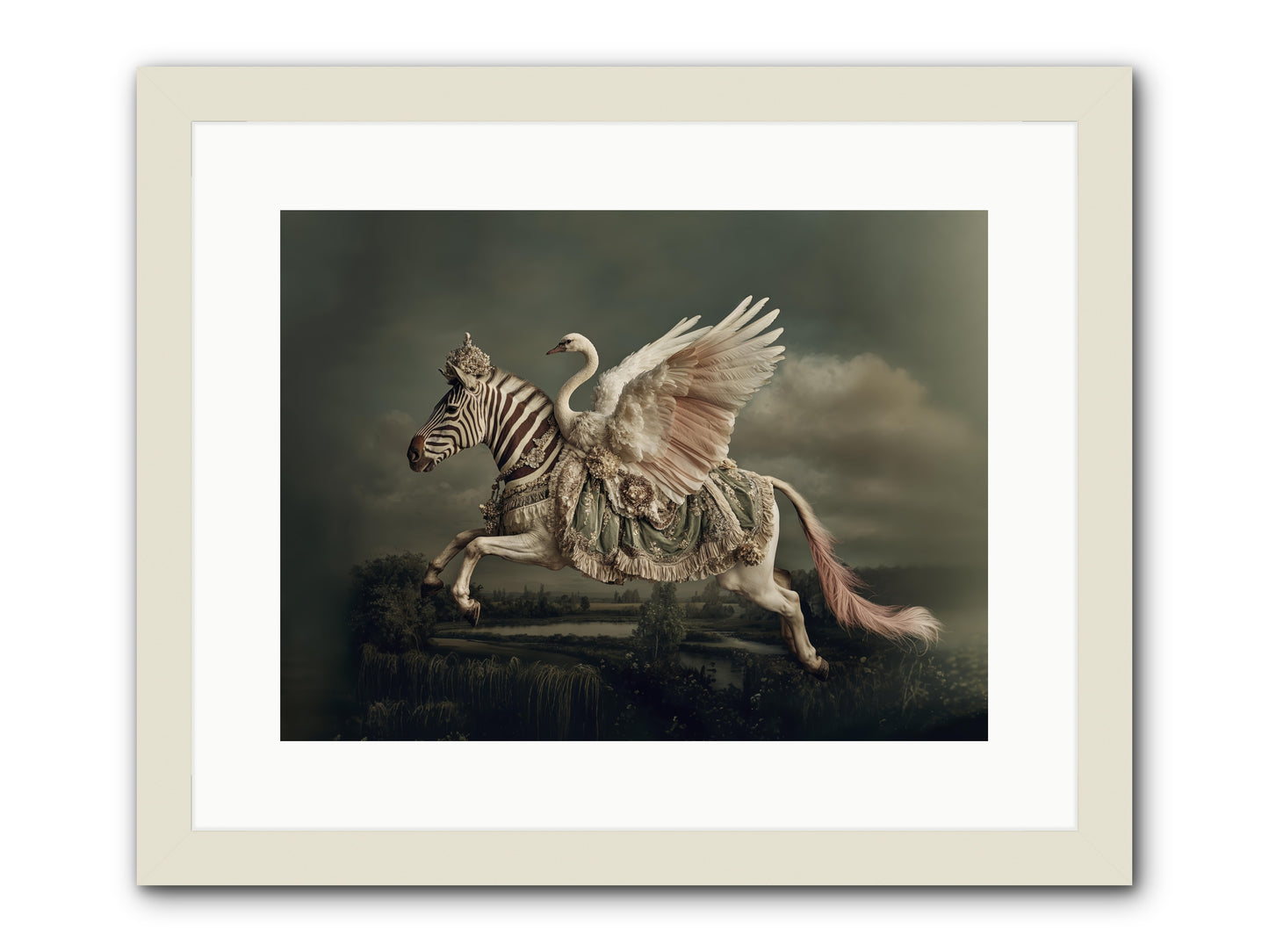 The Gentle Weather of Us -- Framed Print - White 16x12