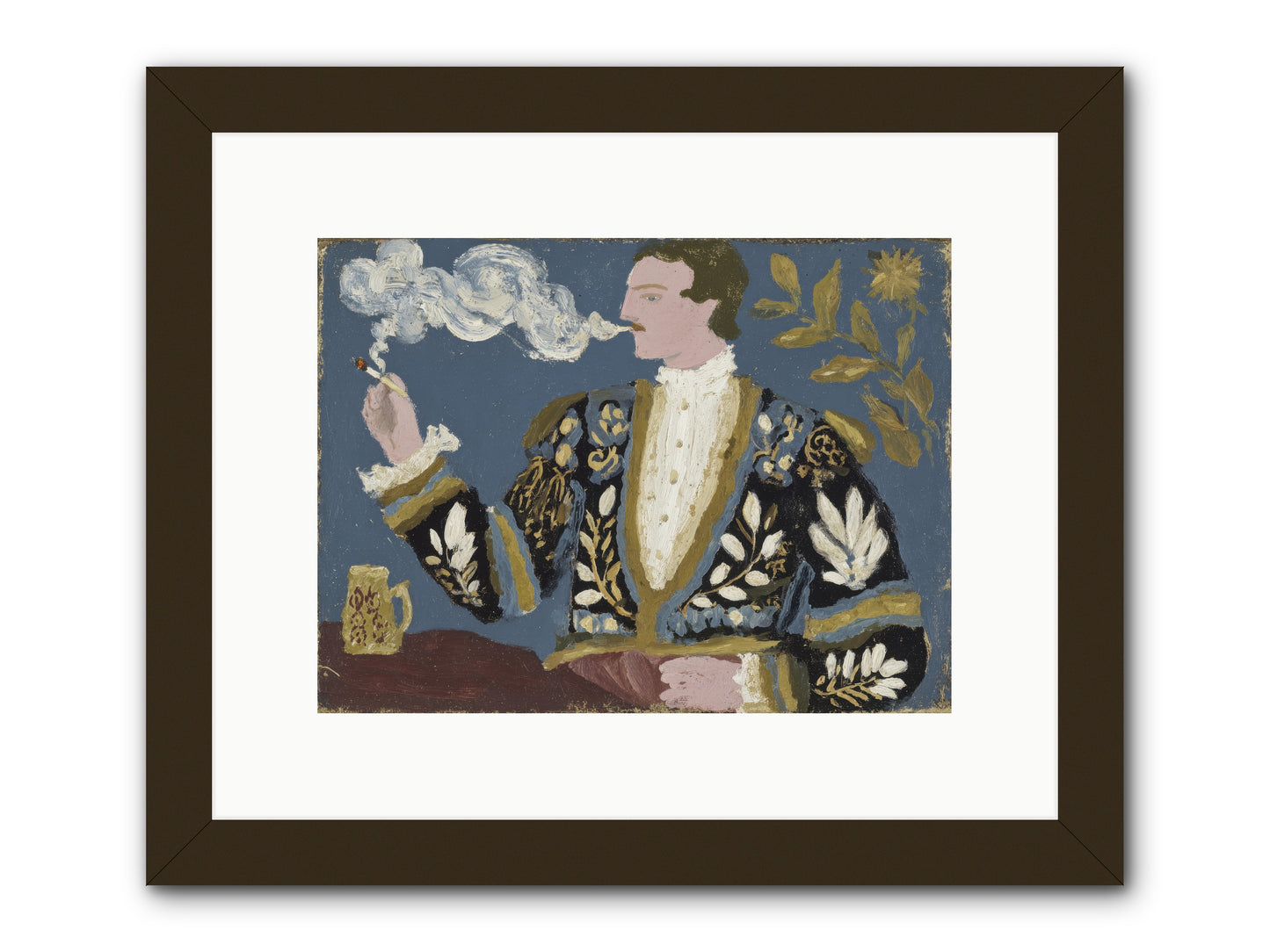 The Gentleman Who Exhaled Gardens -- Framed Print - Black 12x9