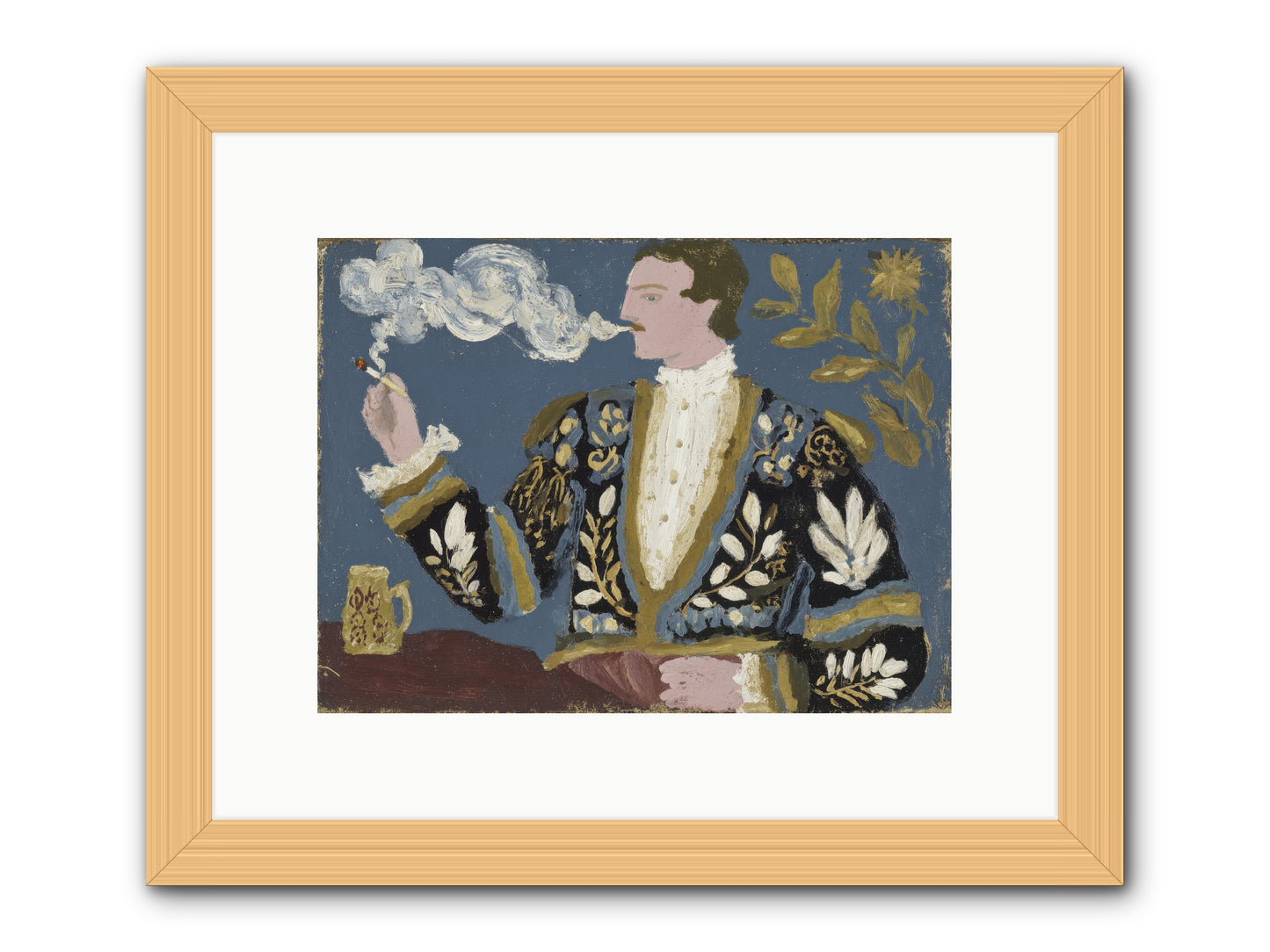 The Gentleman Who Exhaled Gardens -- Framed Print - Natural 12x9