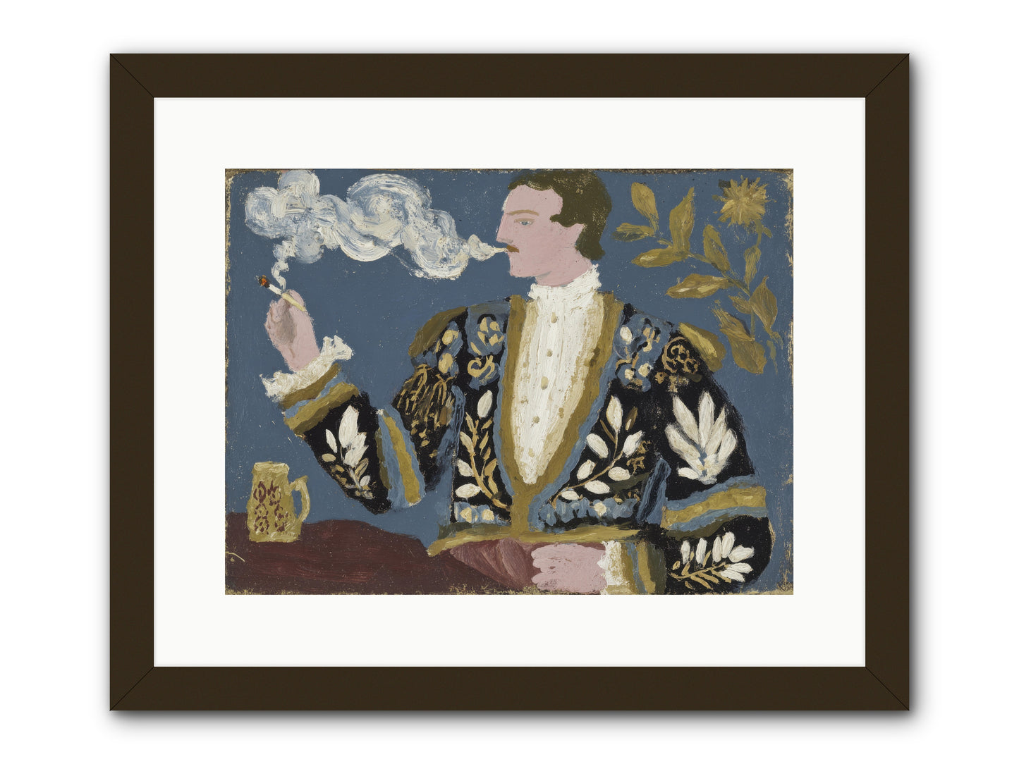 The Gentleman Who Exhaled Gardens -- Framed Print - Black 16x12