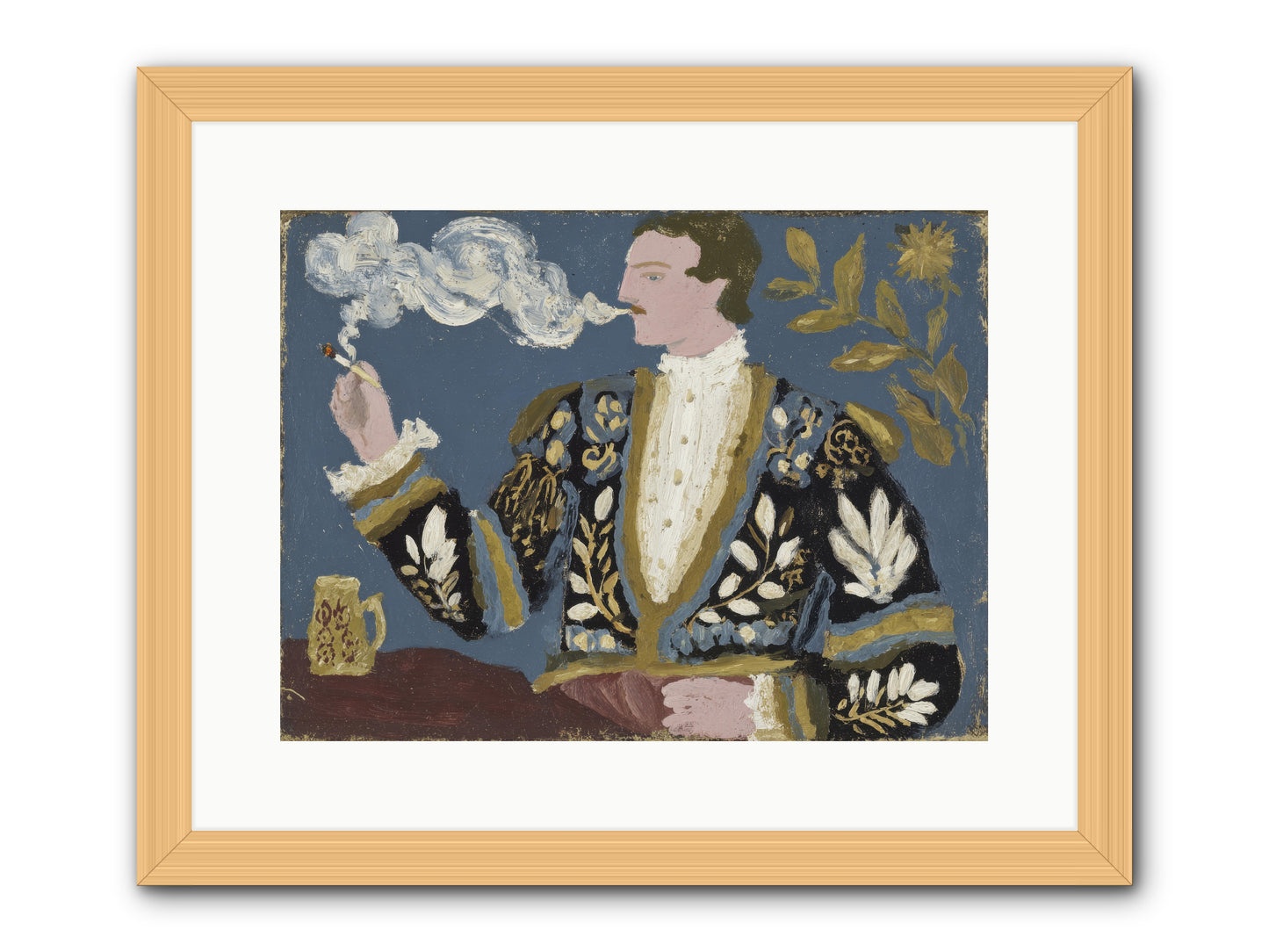 The Gentleman Who Exhaled Gardens -- Framed Print - Natural 16x12