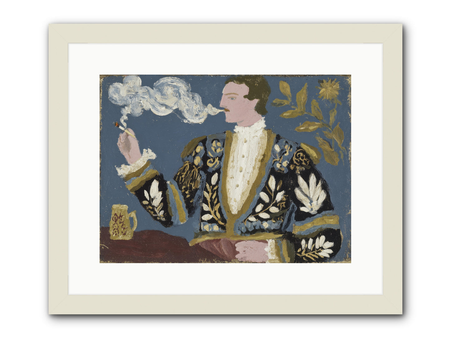 The Gentleman Who Exhaled Gardens -- Framed Print - White 16x12