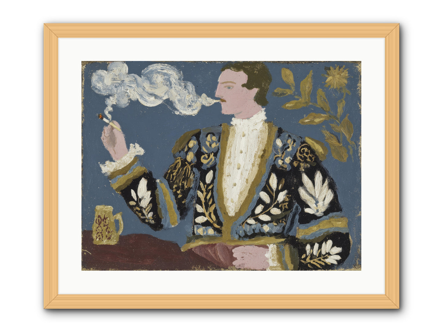 The Gentleman Who Exhaled Gardens -- Framed Print - Natural 24x18