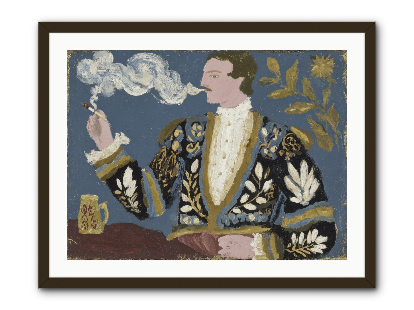 The Gentleman Who Exhaled Gardens -- Framed Print - Black 32x24