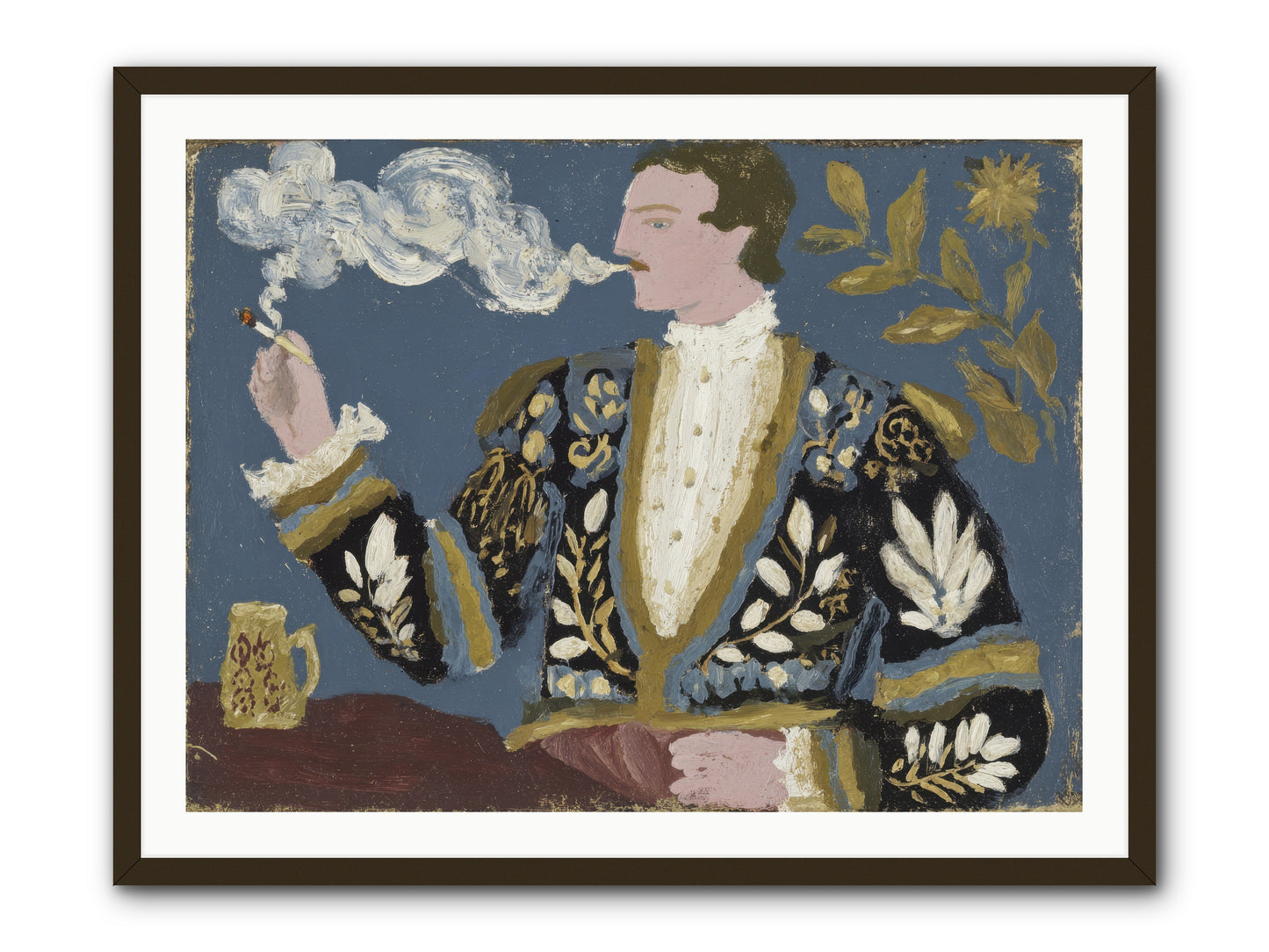 The Gentleman Who Exhaled Gardens -- Framed Print - Black 40x30