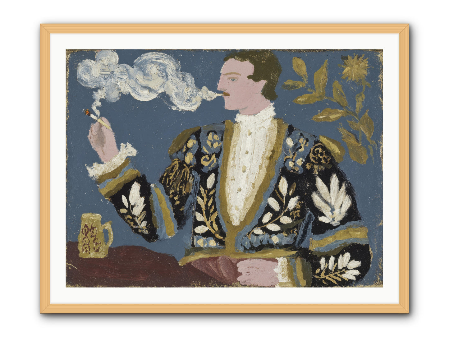 The Gentleman Who Exhaled Gardens -- Framed Print - Natural 40x30