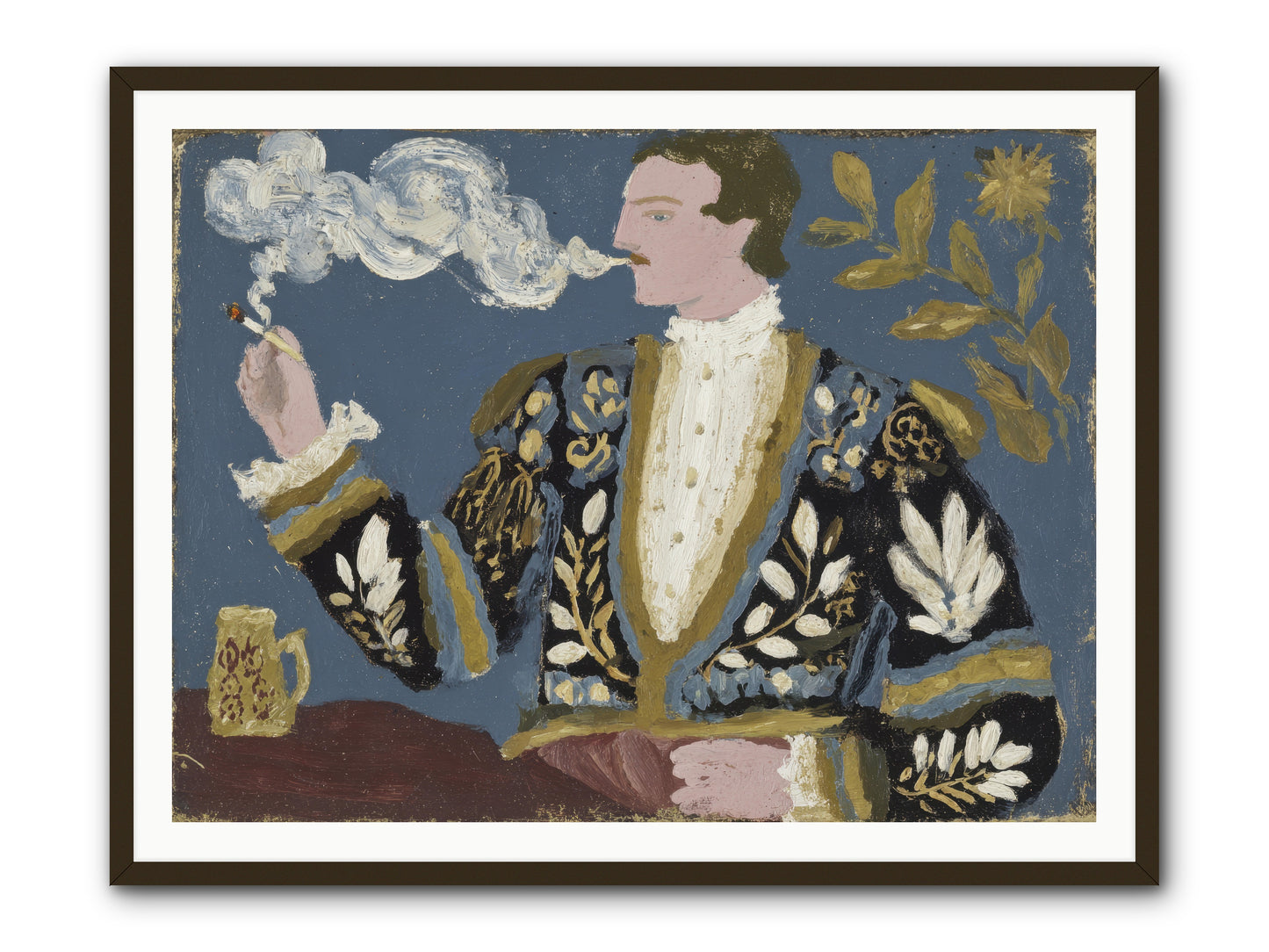 The Gentleman Who Exhaled Gardens -- Framed Print - Black 48x36