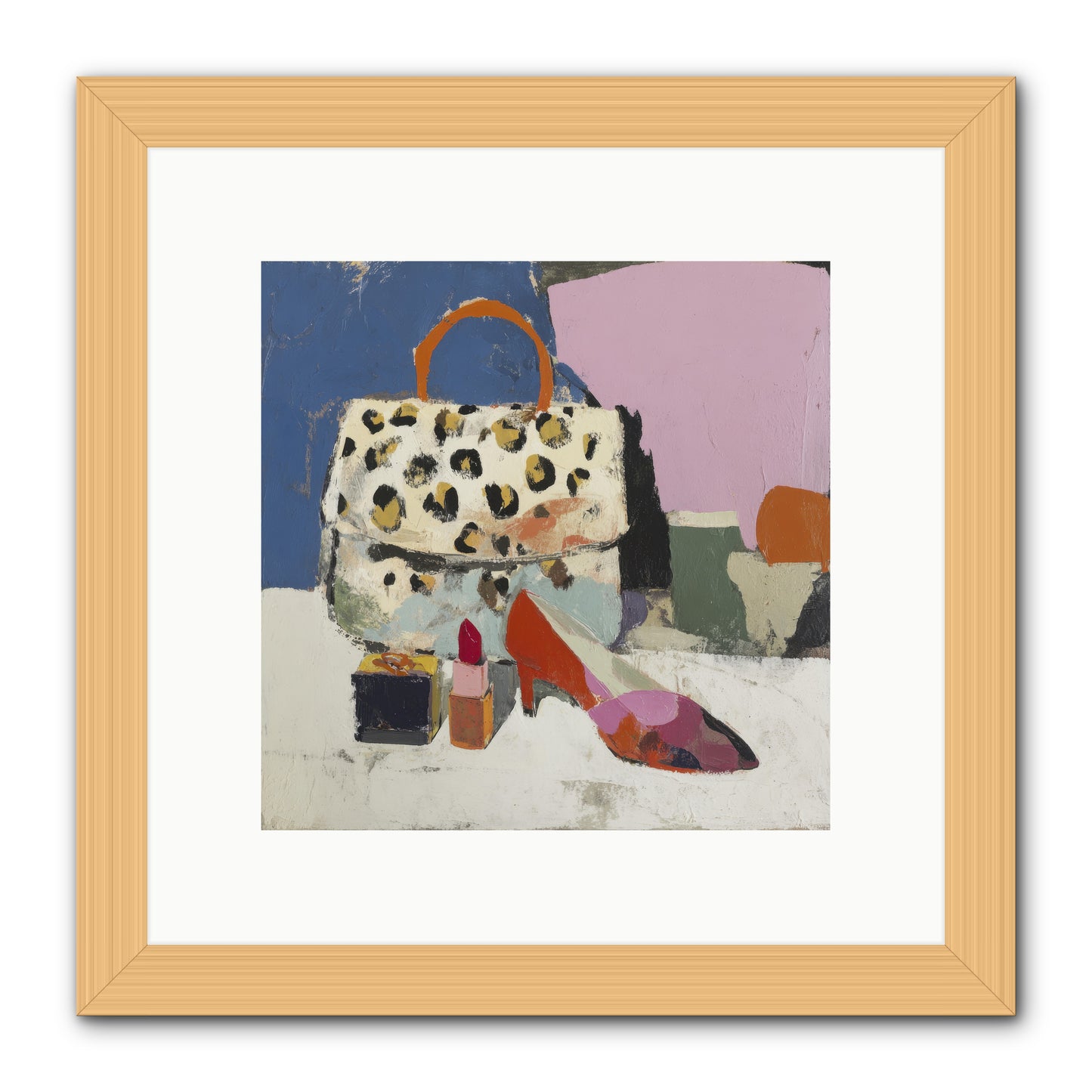 The Getting Ready Ritual -- Framed Print - Natural 10x10