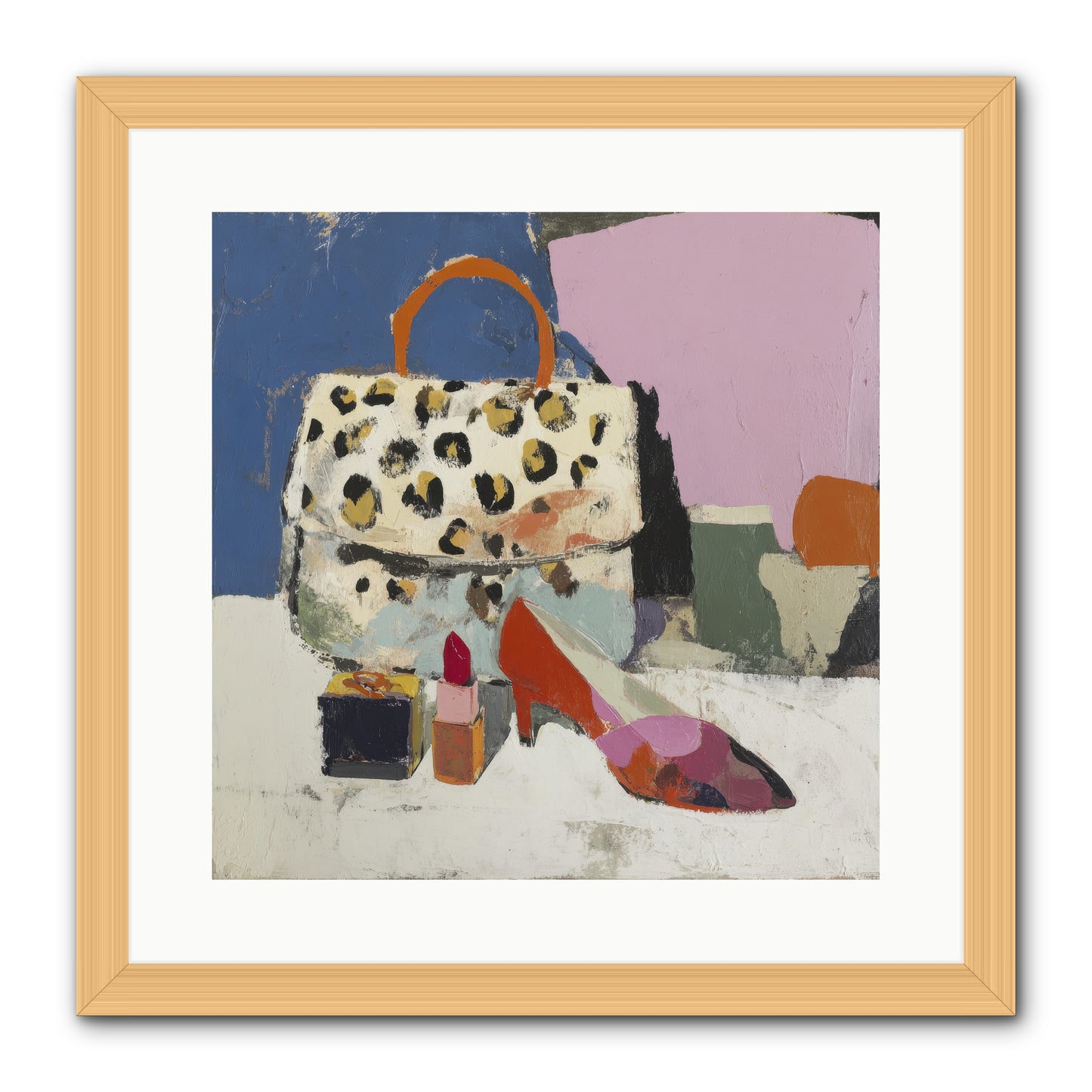 The Getting Ready Ritual -- Framed Print - Natural 16x16