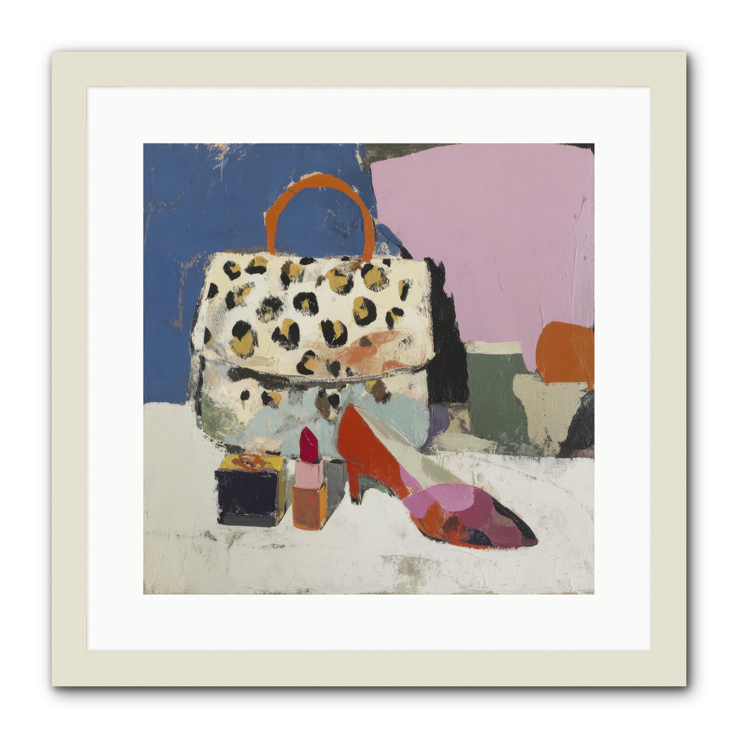 The Getting Ready Ritual -- Framed Print - White 16x16
