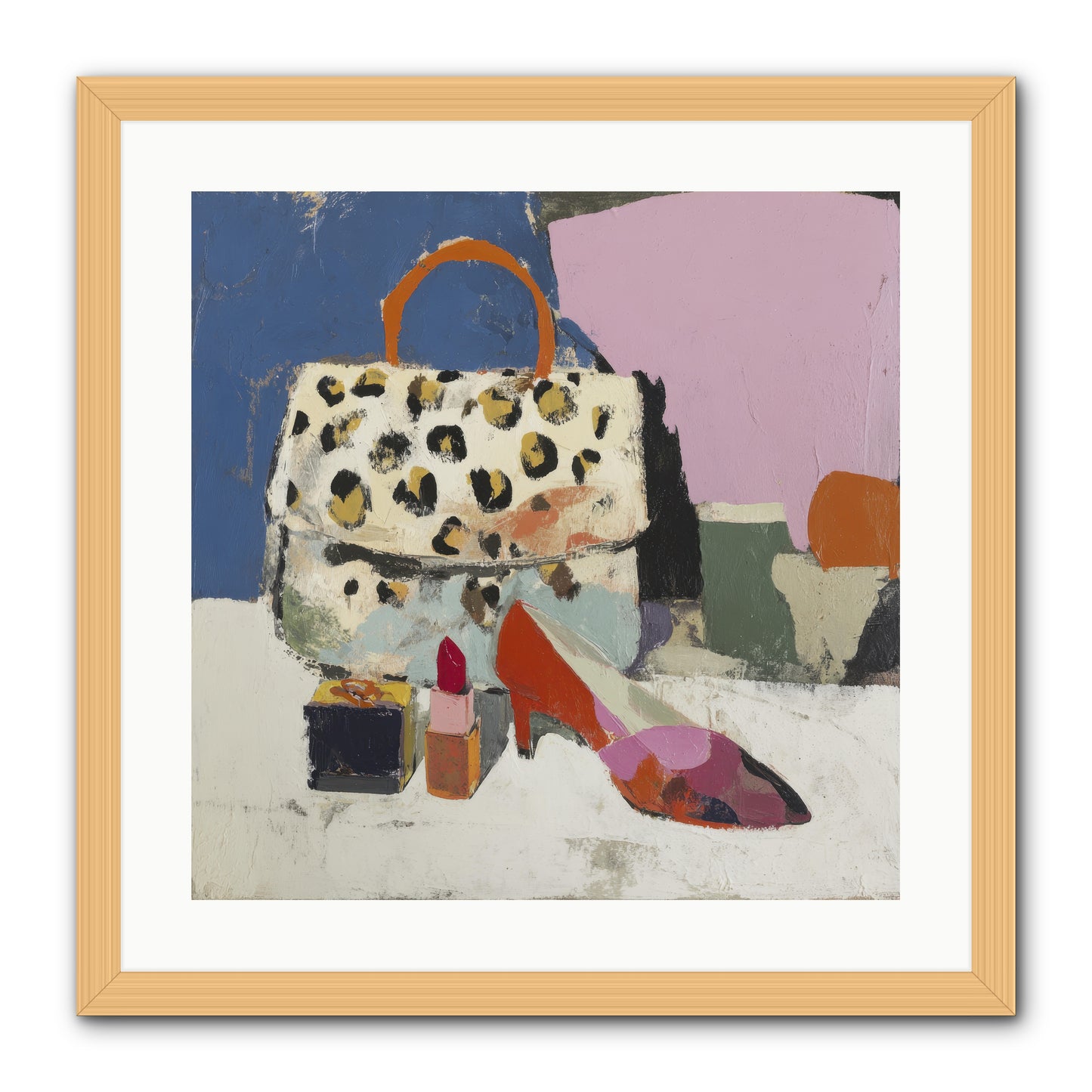 The Getting Ready Ritual -- Framed Print - Natural 20x20