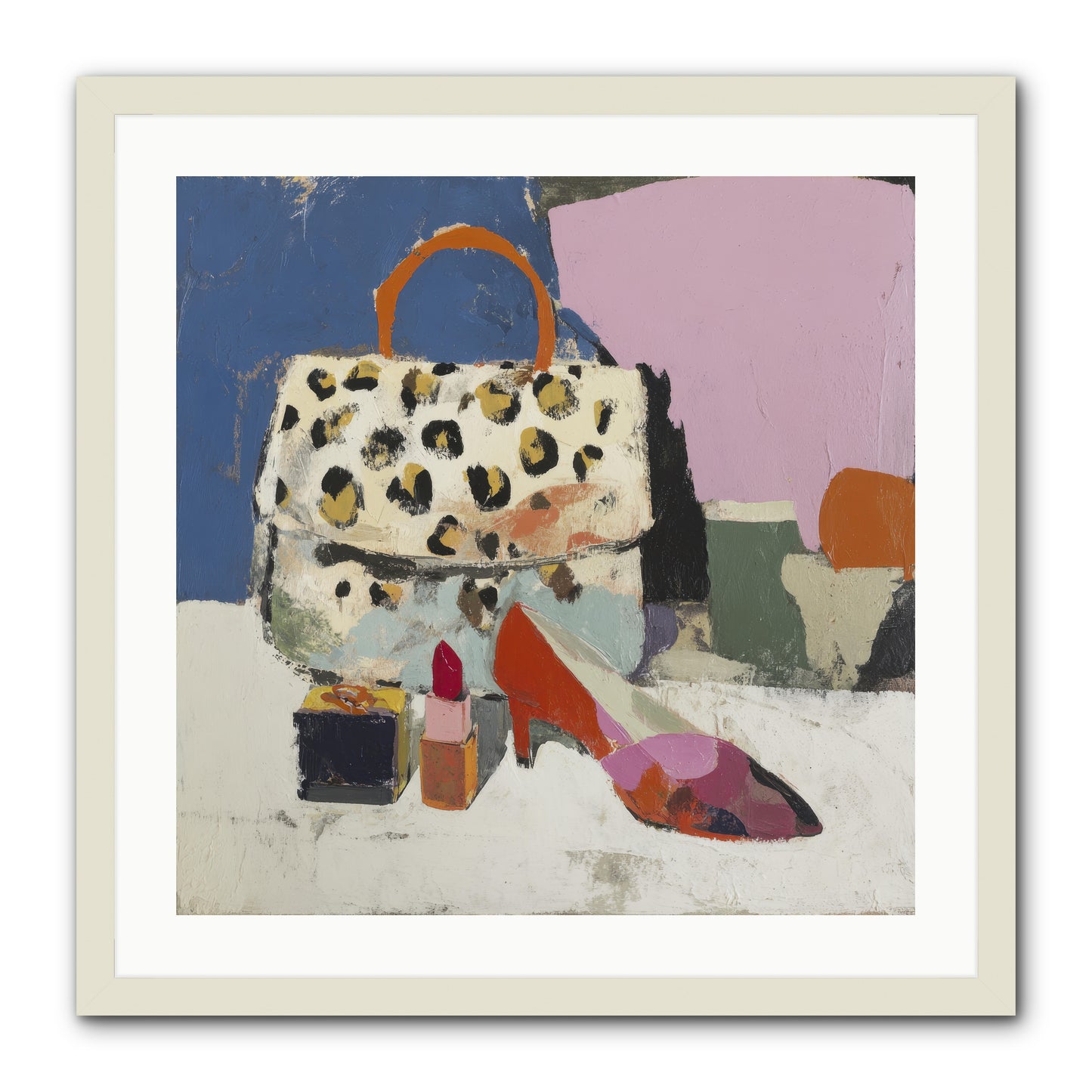The Getting Ready Ritual -- Framed Print - White 24x24