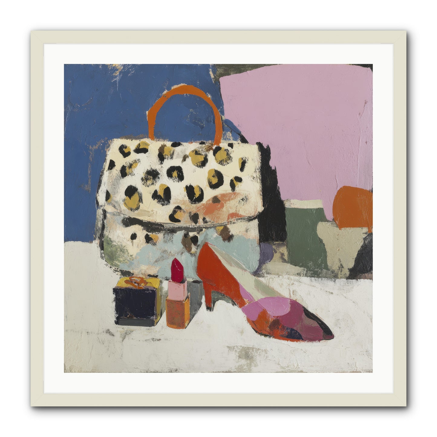 The Getting Ready Ritual -- Framed Print - White 30x30